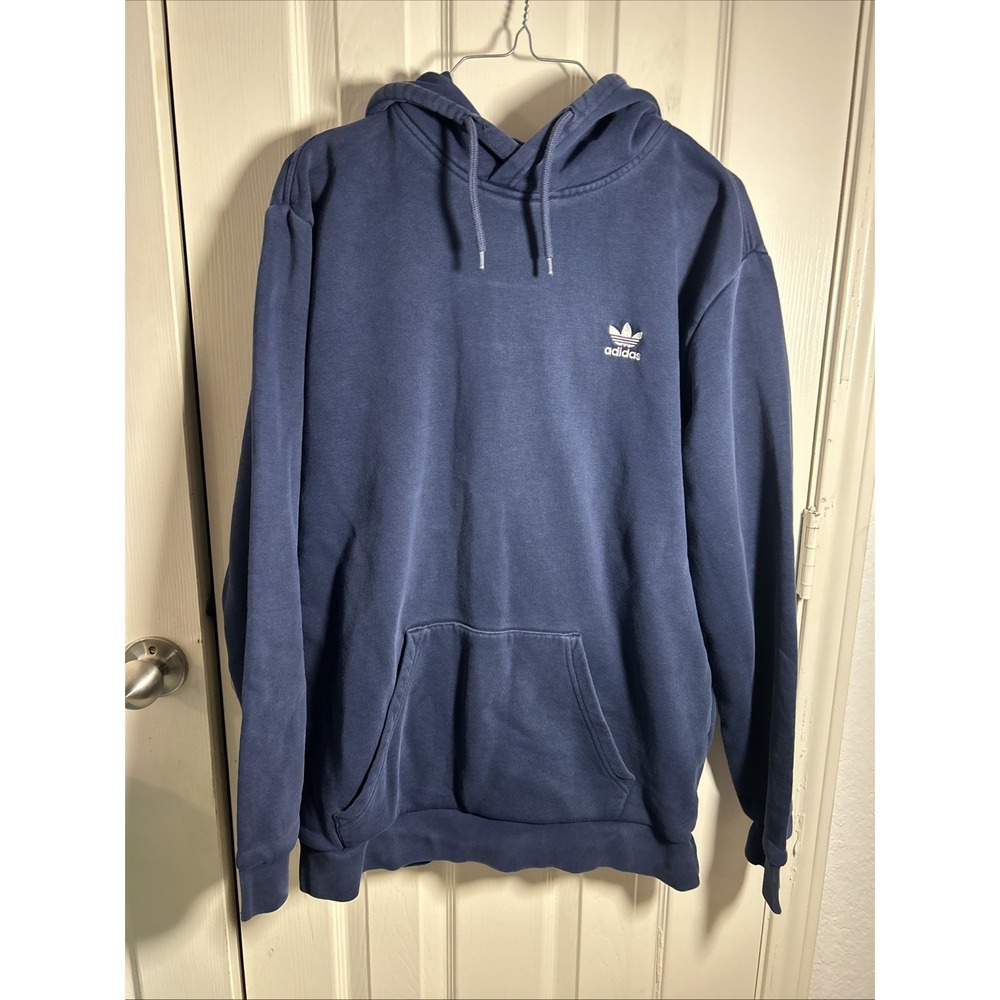Adidas Originals Pullover Hoodie‎ Men's Size Medium Blue Heavyweight